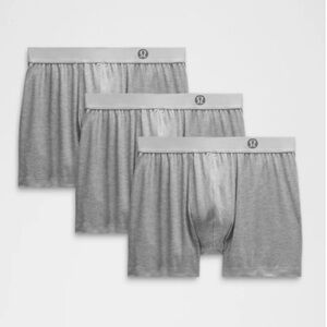 Lululemon Always In Motion Boxer 5" size L Gray 3 Pack NWT